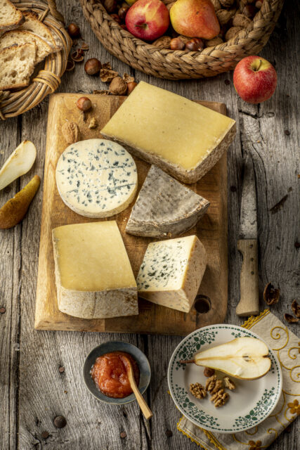 Plateau de fromages AOP d'Auvergne