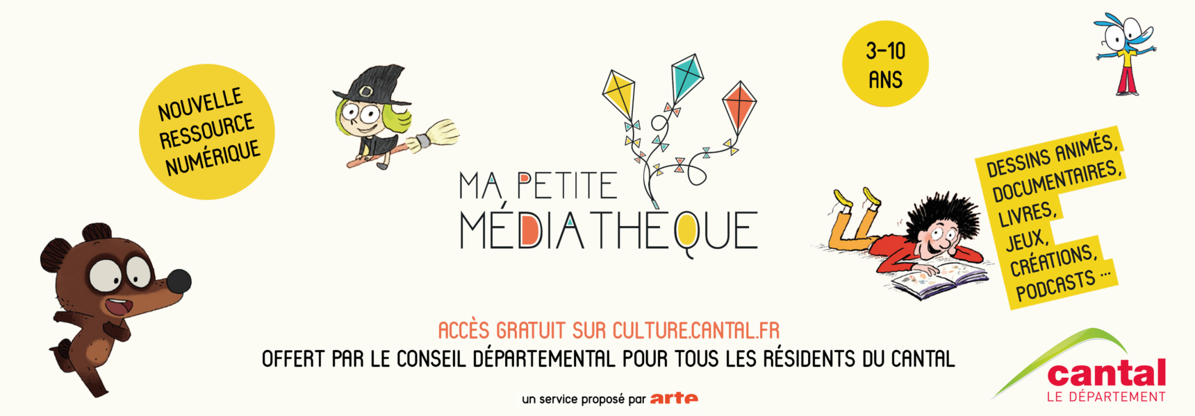 Ma Petite Médiathèque Cantal : plateforme culturelle gratuite destinée aux enfants de 3 à 10 ans