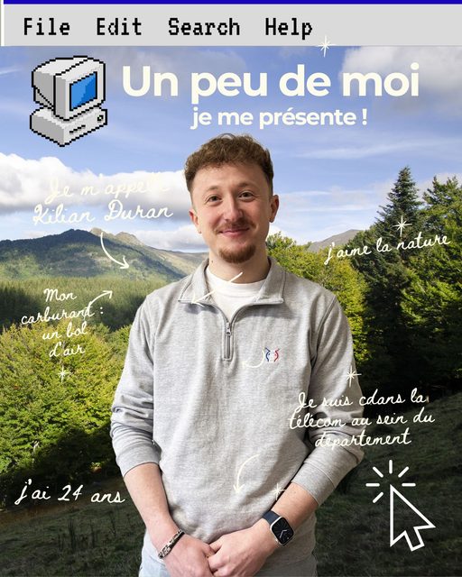 Portrait de Kilian Duran Mascheix, technicien réseau au Département du Cantal